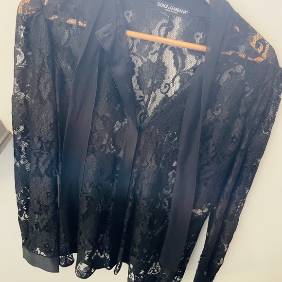 Dolce & Gabbana Black Lace Blouse - Picture 2 of 5
